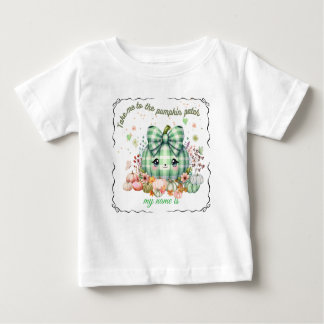 Cute Halloween Pumpkin Design, Customizable Baby T-Shirt