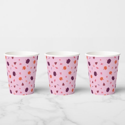 Cute Halloween Pumpkin Family Party Fall Paper Cups