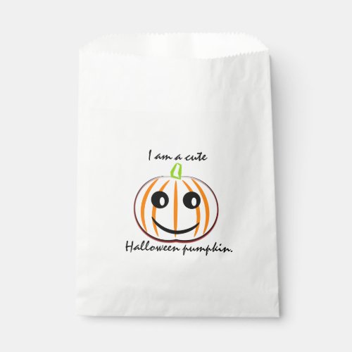 Cute Halloween Pumpkin Favor Bags