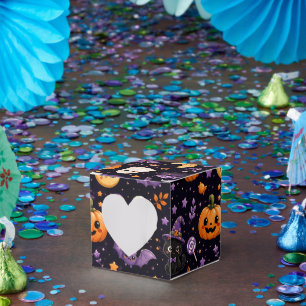 Cute Halloween Pumpkin Ghost Cat Bat Art Heart Favor Boxes