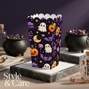 Cute Halloween Pumpkin Ghost Cat Bat Art Popcorn Favor Boxes