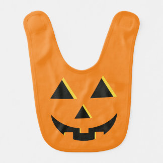 Cute Halloween Pumpkin Jack-O-Lantern Baby Bib