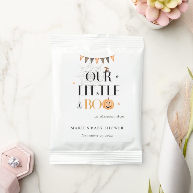 Cute Halloween Pumpkin Little Boo Baby Shower Margarita Drink Mix (Wedding)