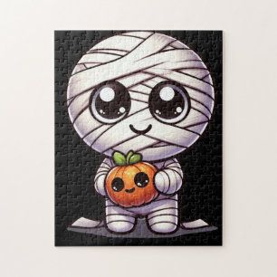 Cute Halloween pumpkin/mummy Jigsaw Puzzle