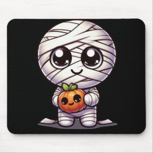 Cute Halloween pumpkin/mummy Mouse Pad