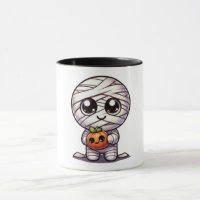 Cute Halloween pumpkin/mummy
