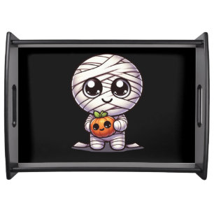 Cute Halloween pumpkin/mummy  Serving Tray