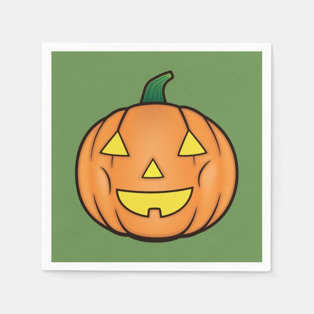 Cute Halloween Pumpkin Napkins (Front)
