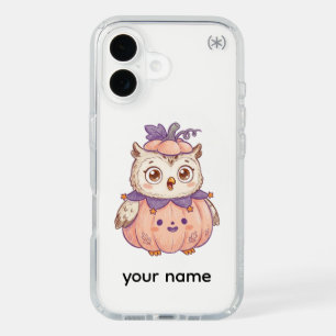 Cute Halloween Pumpkin Owl Personalized iPhone Cas 16 Case