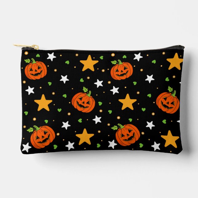 Cute Halloween Pumpkin Pattern  Accessory Pouch (Front)