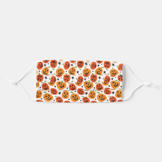 Cute Halloween Pumpkin Pattern Face Mask (Front, Folded)