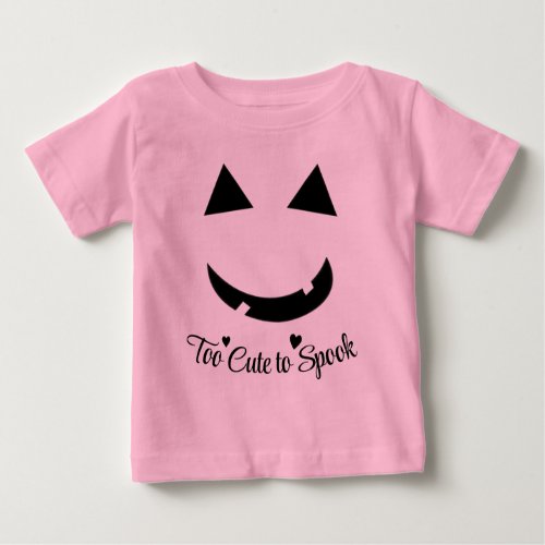 Cute Halloween Pumpkin Smile Baby T_Shirt