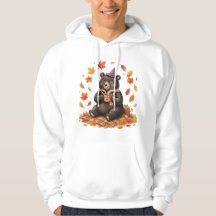 Cute Halloween Pumpkin Spice Bear Cozy Autumn T-Sh