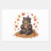 Cute Halloween Pumpkin Spice Bear Cozy Autumn T-Sh