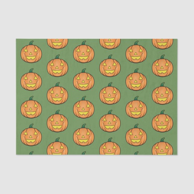 Cute Halloween Pumpkin Tissue Paper (Front)