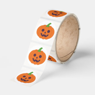 Cute Halloween Pumpkins & Black Cats Pattern Classic Round Sticker