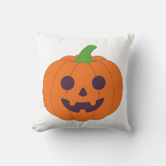 Cute Halloween Pumpkins & Black Cats Pattern Throw Pillow