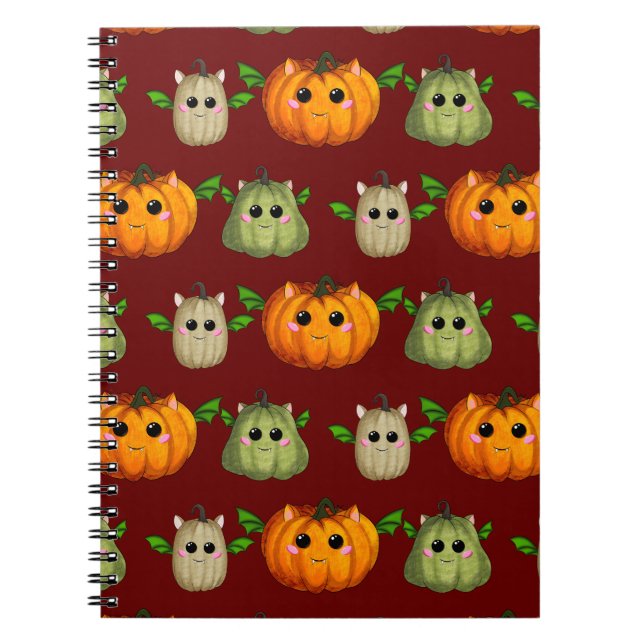 Cute Halloween pumpkins Notebook (Front)