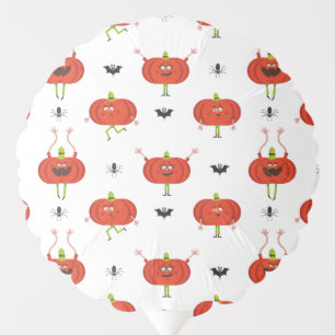 Cute halloween pumpkins, spider & bat pattern balloon