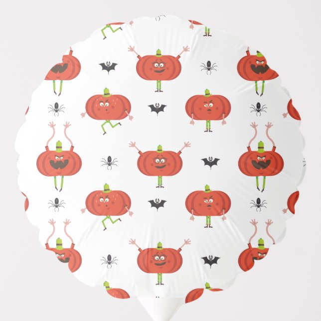Cute halloween pumpkins, spider & bat pattern balloon (Front)