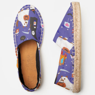 cute halloween puppy dog grim reaper espadrilles