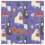 cute halloween puppy dog grim reaper fabric