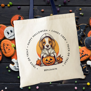 Cute Halloween Puppy Dog Lover Personalized Candy Tote Bag