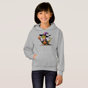 Cute Halloween Raptor/Dinosaur Witch Hoodie