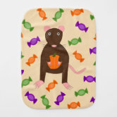 Little Pupkin Pumpkin & Dog Baby Burp Cloth