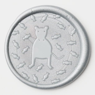 Cute Halloween Rat and Pumpkin Wax Seal Sticker