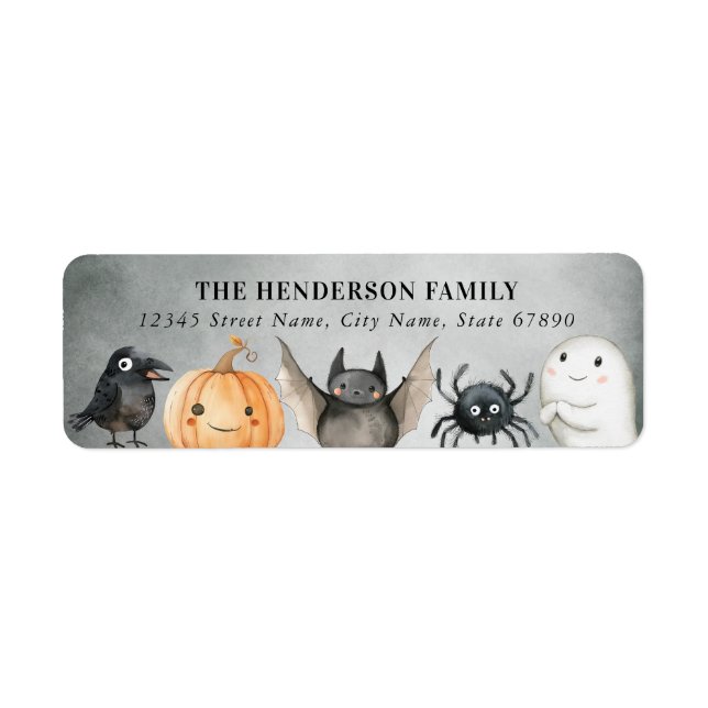 Cute Halloween Return Address Labels (Front)