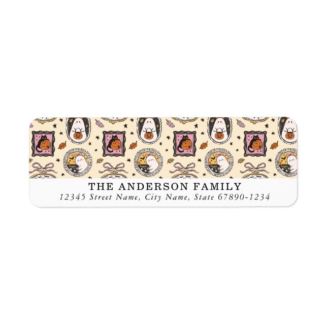 Cute Halloween Return Address Labels (Front)