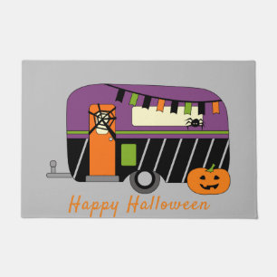 Cute Halloween RV Camper Customizable Doormat