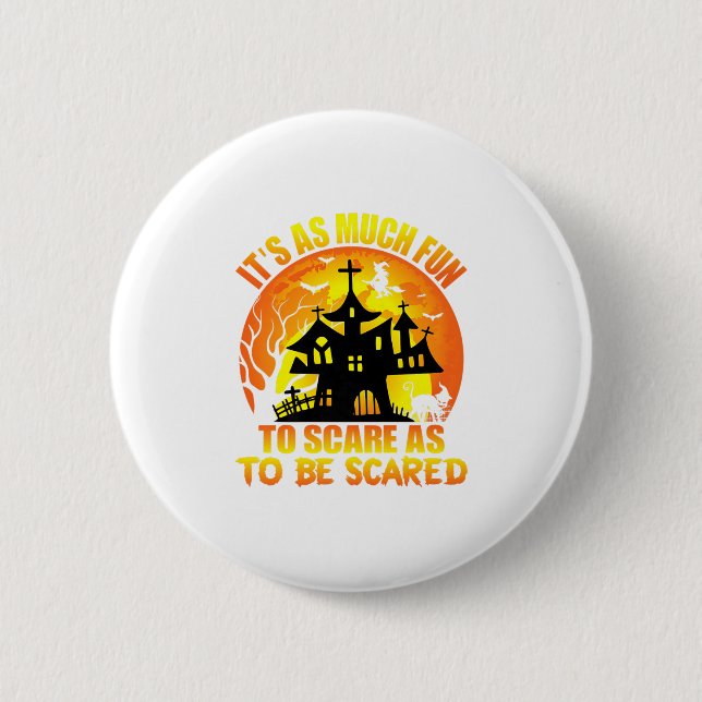 Cute Halloween Scared Decor Premium _1  Button (Front)