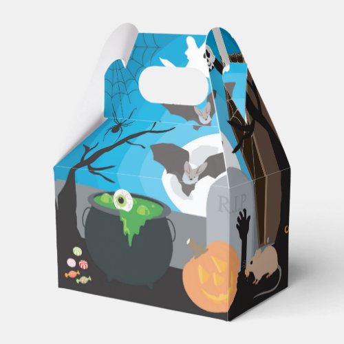 Cute Halloween Scene Kids Halloween Party Favor Boxes