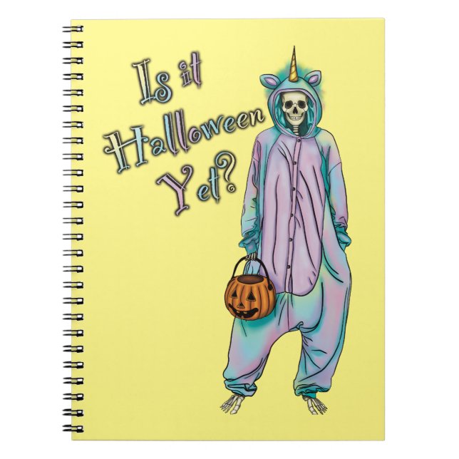 Cute Halloween Skeleton Notebook (Front)