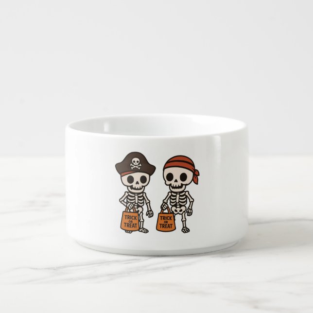 Cute Halloween Skeleton Pirates Bowl (Center)