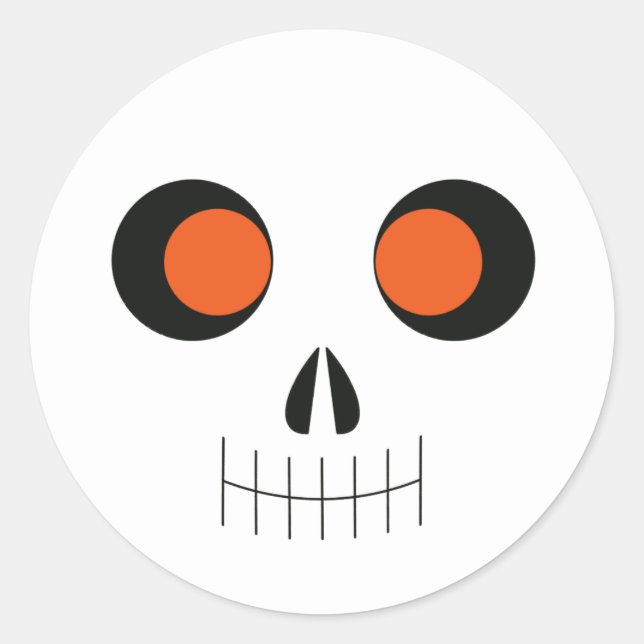 Cute Halloween Skull Sticker for Pop Socket (Front)