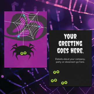 Cute Halloween Spider Card or Invitation