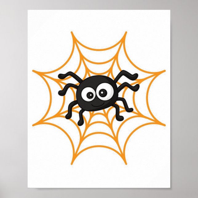 Cute Halloween Spider Poster (Front)