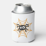 Cute Halloween Spider Poster Can Cooler