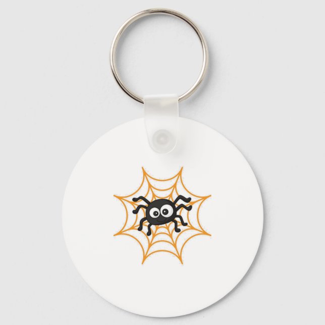 Cute Halloween Spider Poster Keychain (Front)