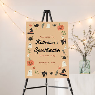 Cute Halloween Spooktacular 2nd birthday Welcome Foam Board