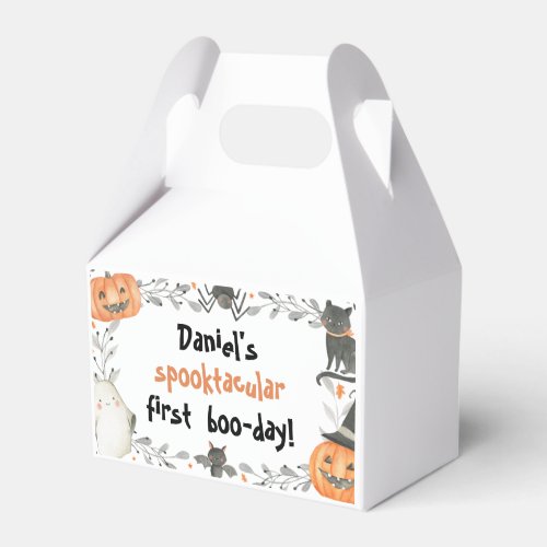 Cute Halloween Spooktacular Birthday Favor Box