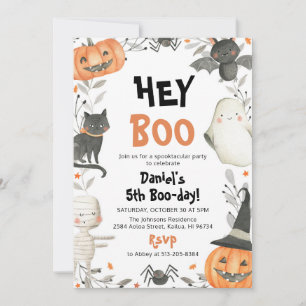 Cute Halloween Spooktacular Birthday Invitation