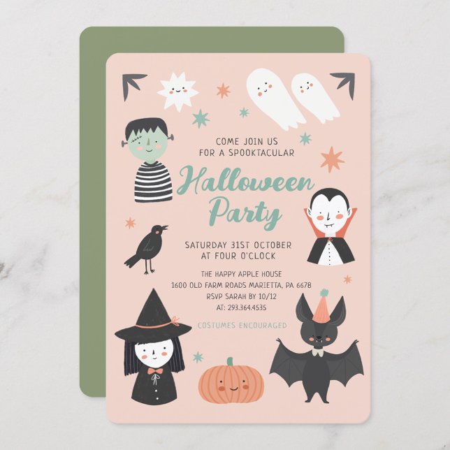 Cute Halloween Spooktacular Party Invitation (Creator Uploaded)