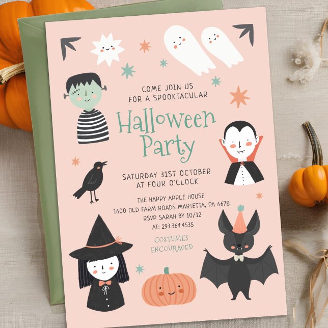 Cute Halloween Spooktacular Party Invitation (Creator Uploaded)