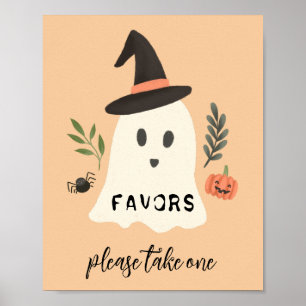Cute Halloween Spooktacular Trick or Treat Favor Poster