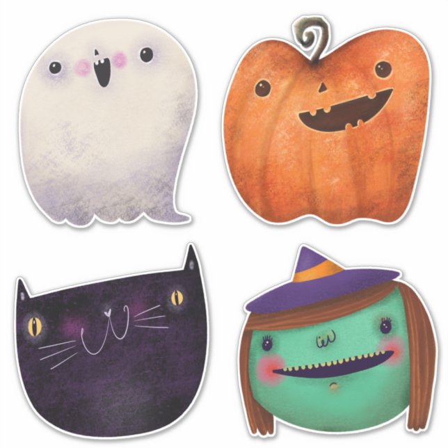 Cute Halloween Spooky Collection Sticker (Front)