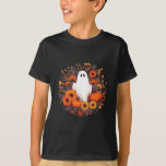 Cute Halloween Spooky Ghost Fall Pumpkin Autumn Fl T-Shirt